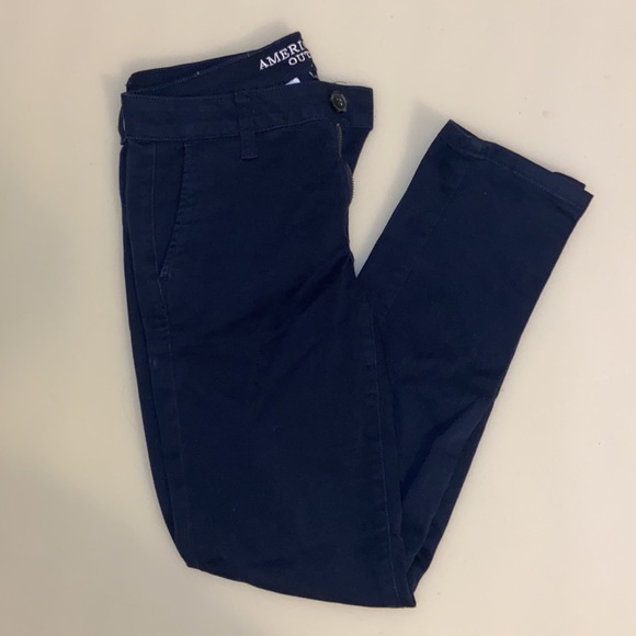 NWOT AEO Navy Khaki Pants - Picture 2 of 6